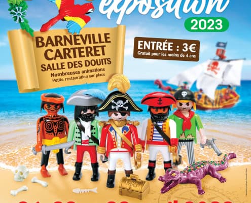 Affiche A3 Playmo Expo à Barneville-Carteret - Avril 2023