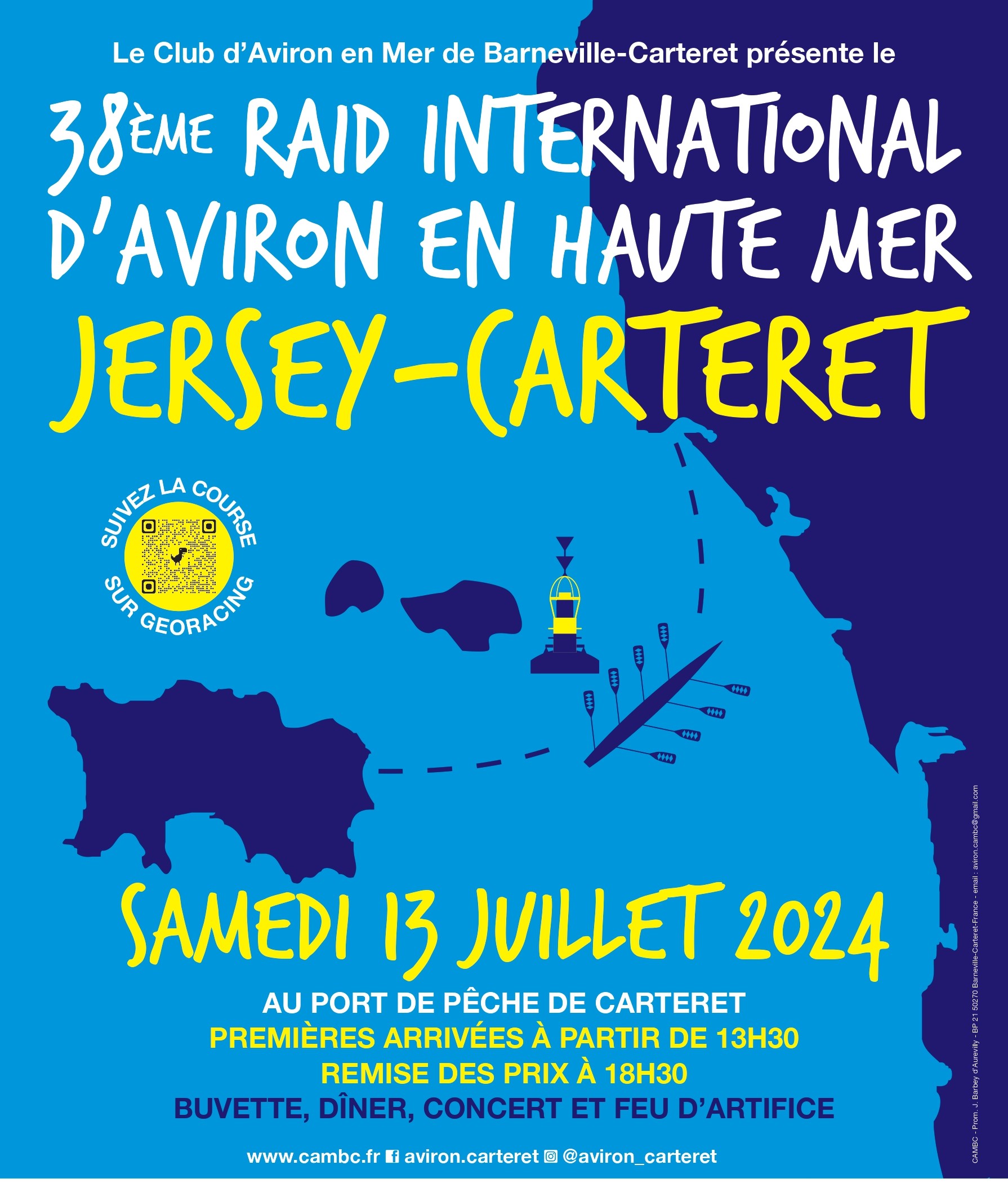 38ème RAID INTERNATIONAL D'AVIRON EN HAUTE MER - JERSEY-CARTERET