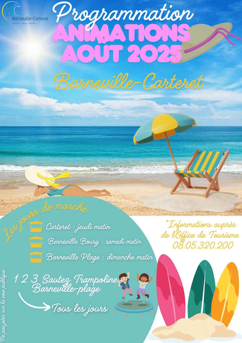 PROGRAMME DES ANIMATIONS - AOÛT 2025