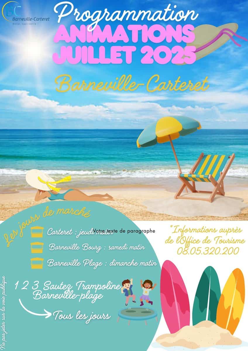 PROGRAMME DES ANIMATIONS - JUILLET 2025