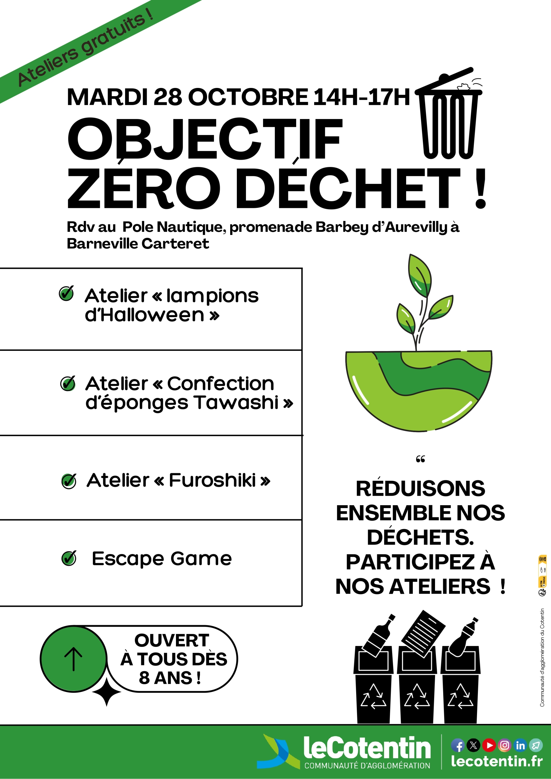 OBJECTIF Zéro Déchets ! Pôle Nautique - Mardi 28 octobre 2025