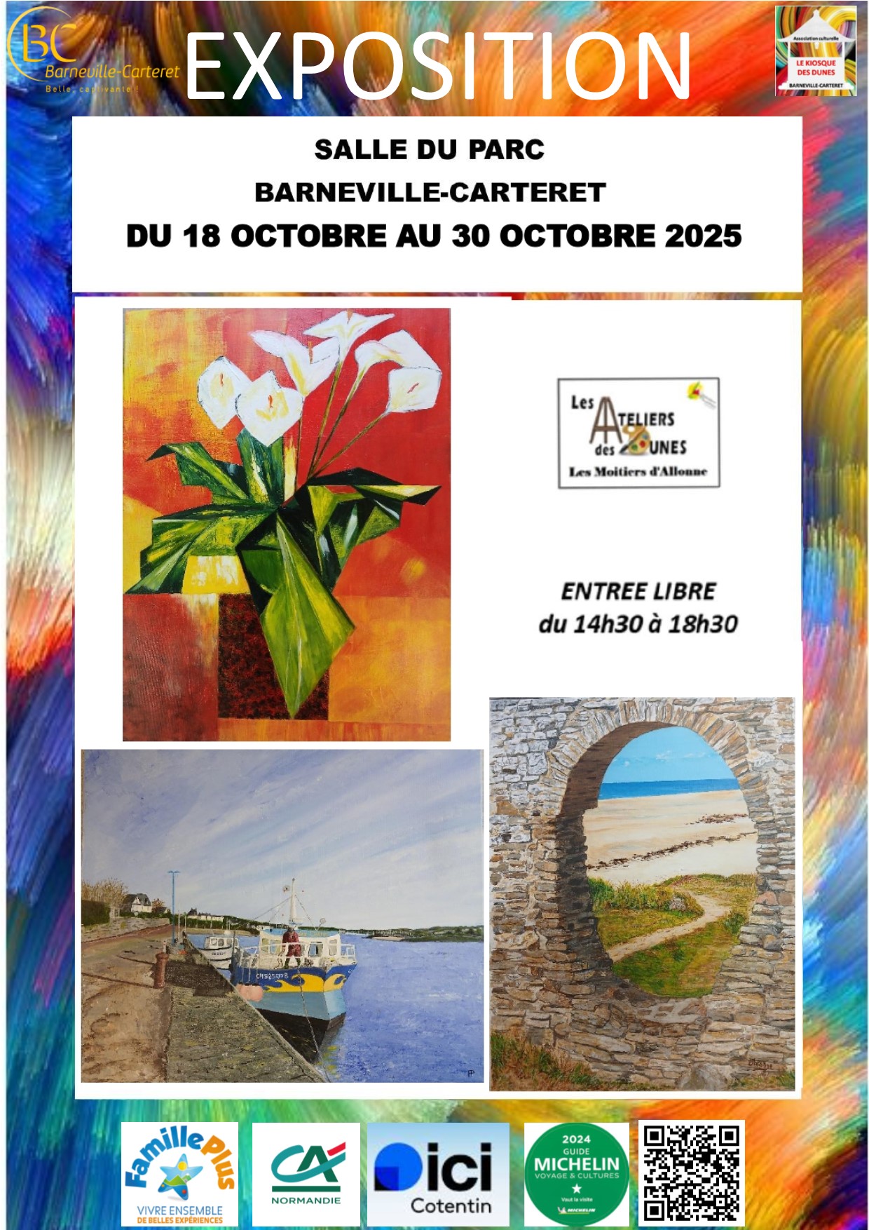 EXPOSITION DU 18 AU 30 OCTOBRE 2025 - Atelier des Dunes