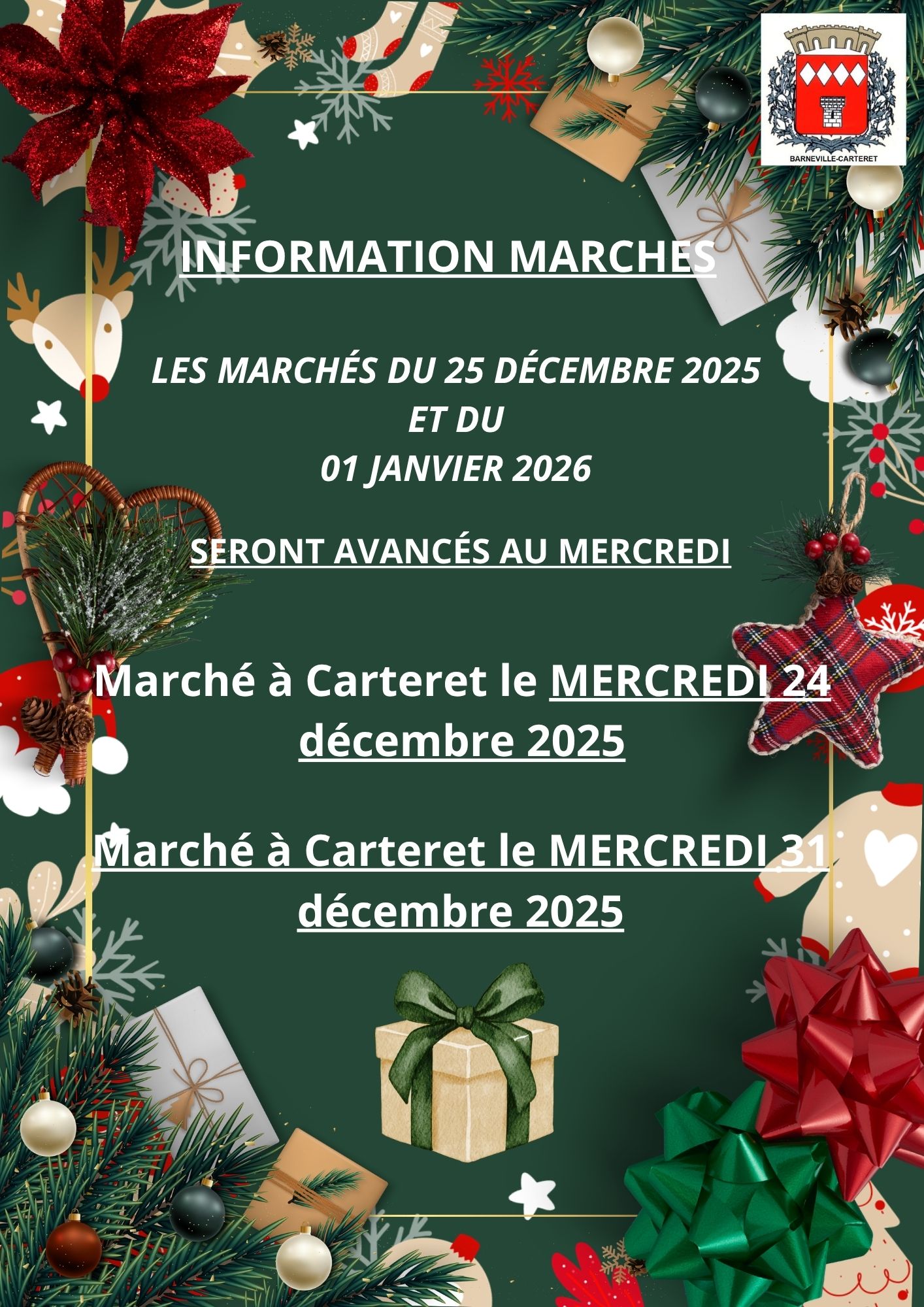 Information sur les marchés de Décembre